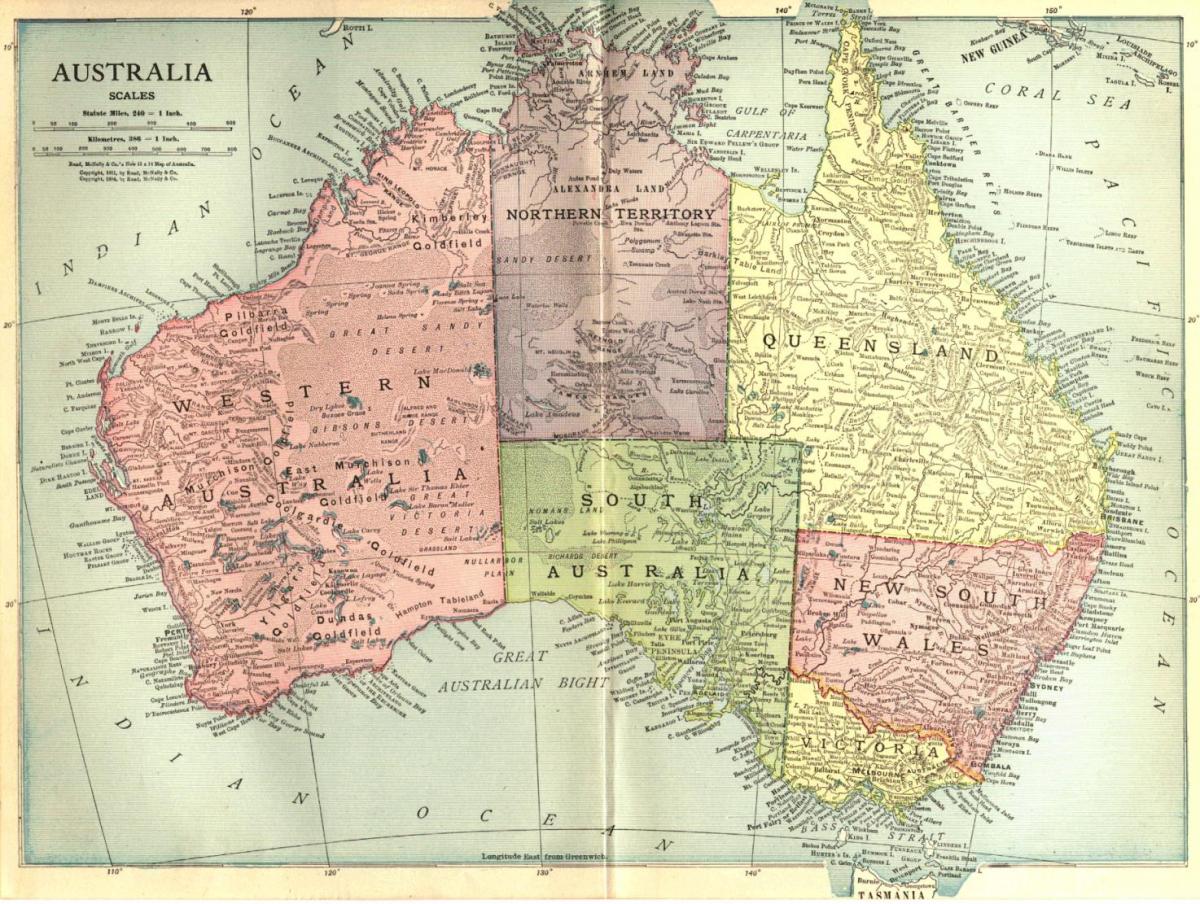 Mapa histórico de Australia