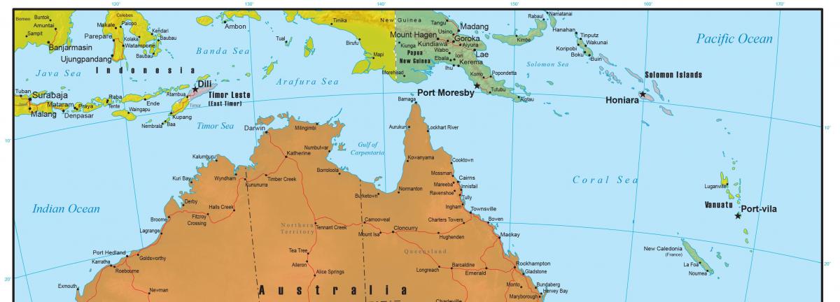 Mapa del norte de Australia