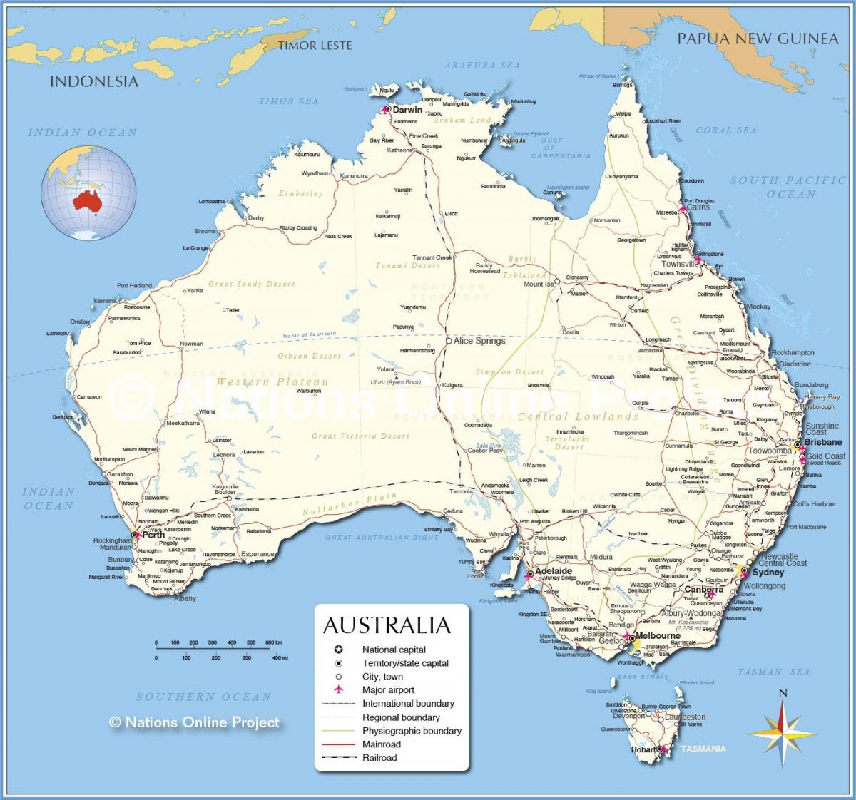 Mapa grande de Australia